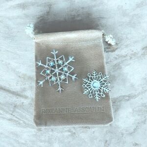 Vintage Silver Snowflake Pins | Winter | Holiday Brooches